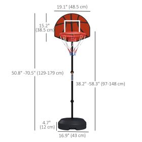 3-5ft Basketball Hoop Stand with Magnetic Dartboard And Darts 15' Backboard Weighted Base for Teens And Youth