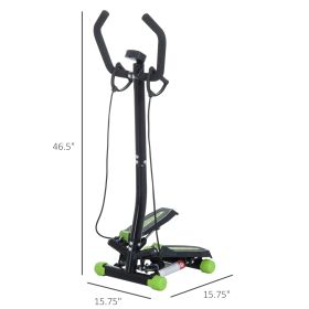 Adjustable Twist Stepper Home Gym Stair Stepper Aerobic Body Workout Fitness Machine with LCD Monitor And Resistance Bands