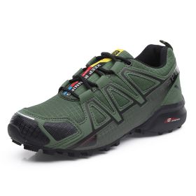 Outdoor Hiking Shoes Men's Casual Hiking Shoes (Option: Green-47)