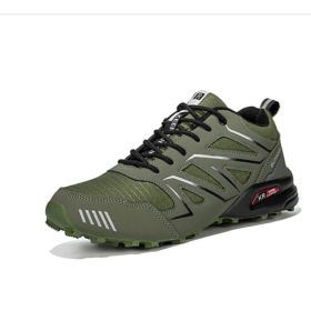 Men's Fashion Personality Multicolor Outdoor Sneakers (Option: Army Green-42)