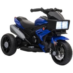 Kids Electric Pedal Motorcycle Ride-On Toy 6V Battery Powered w/ Music Horn Headlights Motorbike for Girls Boy Blue (Option: blue)
