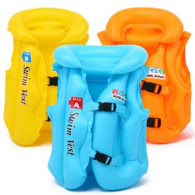 Swim Vest For Kids ; 4-12 Years Old Inflatable Swimming Floaties With Adjustable Safety Buckle & Dual Airbags For Boys Girls; Water Vest For Pool (Color: Blue, size: S (10KG-20KG))