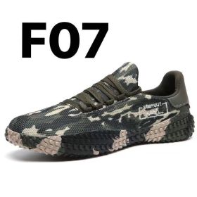 Spring and Summer Flying Woven Casual Shoes Large Men's Shoes Beathable Korean Forrest Gump Sneakers (Option: Army Green-47)