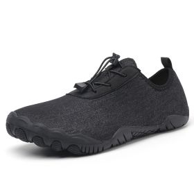 Fitness Leisure Swimming Wading River Trekking Non-slip Breathable Beach Shoes (Option: Black-36)