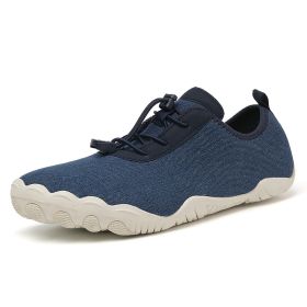 Fitness Leisure Swimming Wading River Trekking Non-slip Breathable Beach Shoes (Option: Blue-46)