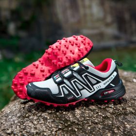Men's Shoes Off-road Running Shoes Solomon Travel Hiking Shoes Hiking Boots (Option: 907 Gray-38)