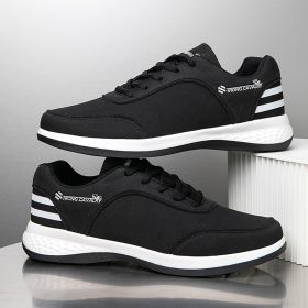 Casual Breathable Running Shoes Wear-resistant Sports Board (Option: Black-41)